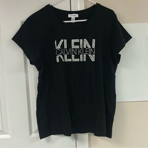 Calvin Klein Rhinestone Logo Tee